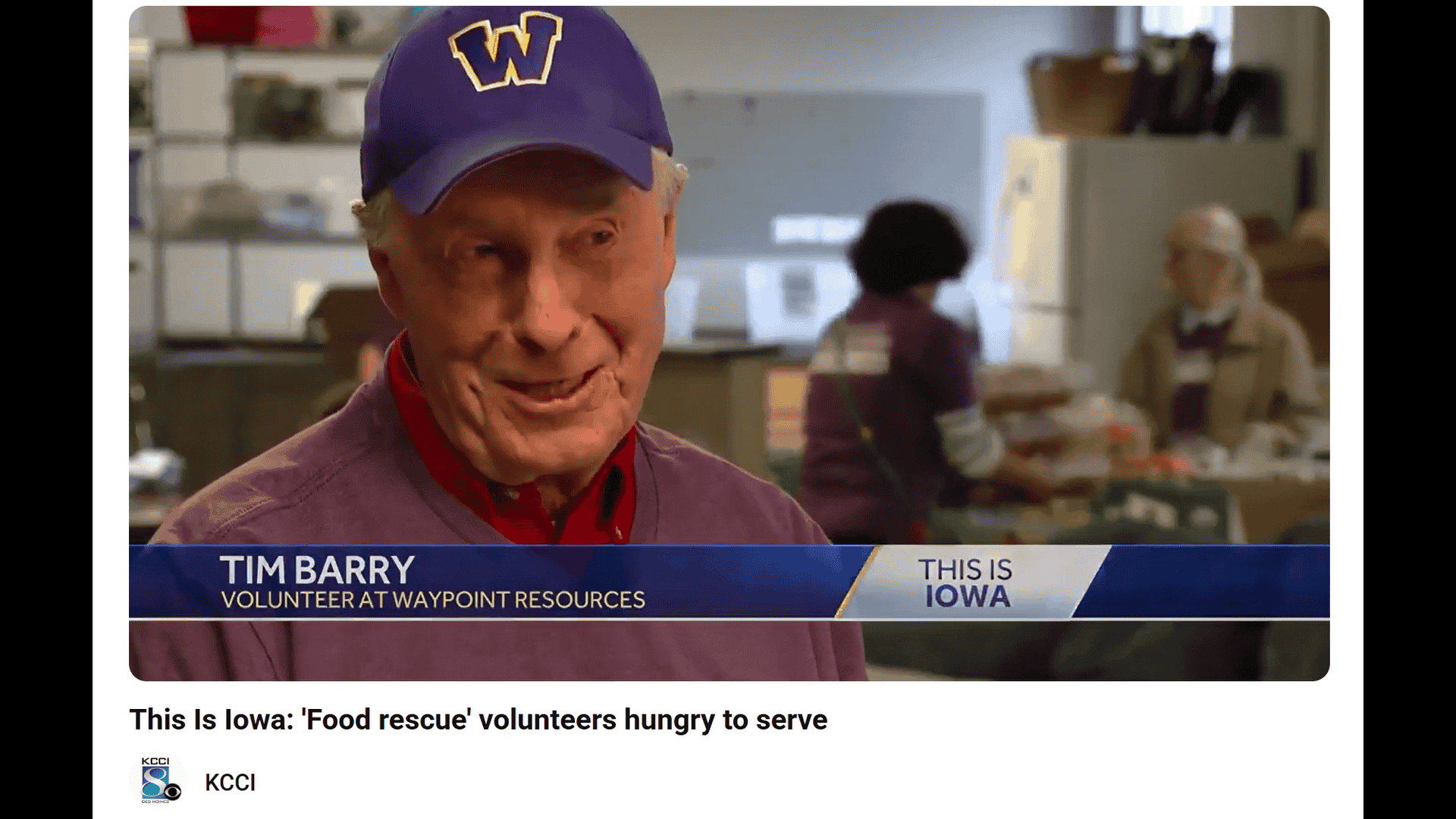 Tim Barry KCCI Food Rescue Article