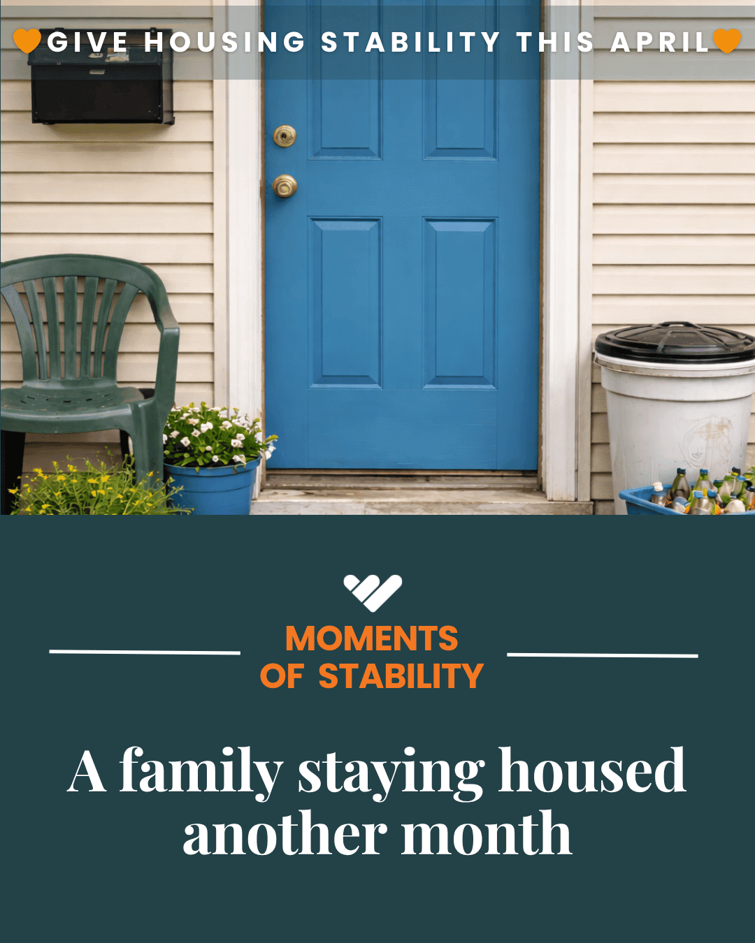 A family staying housed another month